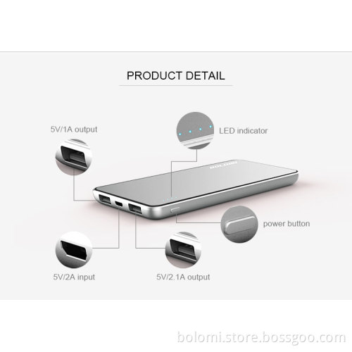 2016 new model aluminium alloy design ultra slim power bank portable mobile charger direct manufacturer wholesale